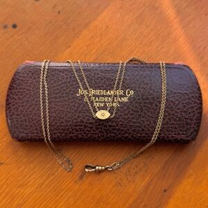 Antique Art Deco Watch Chain Choker Necklace Gold Fill Pearl 1920s/30s Rare